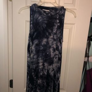 Navy Tie die Dress